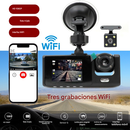 🚗 Grabación de coche en HD 1080p con cámara de visión trasera