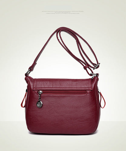 👛 2025 Novinka · Malá mäkká kožená štvorcová kabelka cez rameno 👛