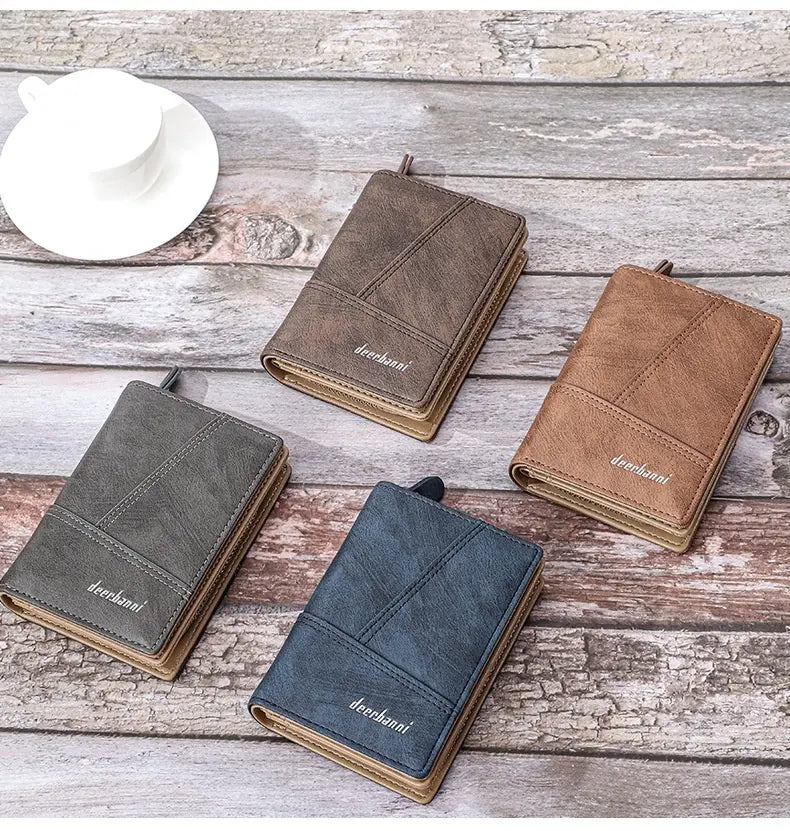 💥👛👍Cartera multiusos para hombre de piel auténtica con estilo retro.