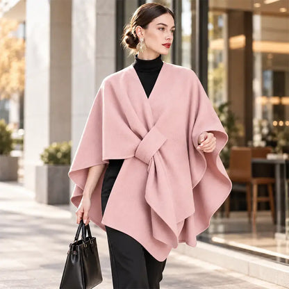 Nueva bufanda tipo chal multifuncional de mezcla de lana para otoño/invierno
