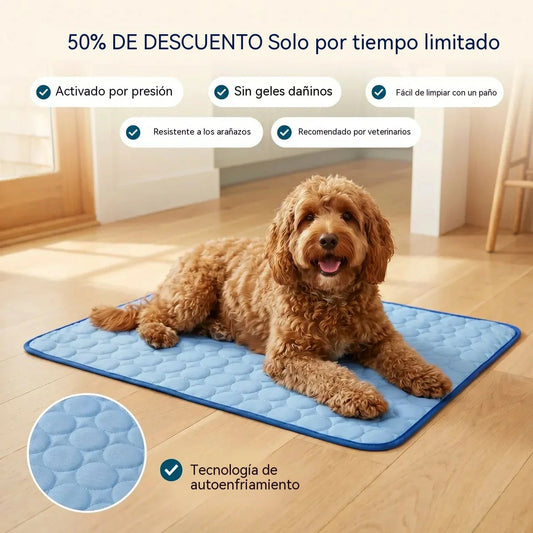 🧊⚡ ¡Rebajas de verano! Alfombrilla refrescante para mascotas (sin agua) – Tejido Oxford transpirable, apta para cualquier cama o jaula.