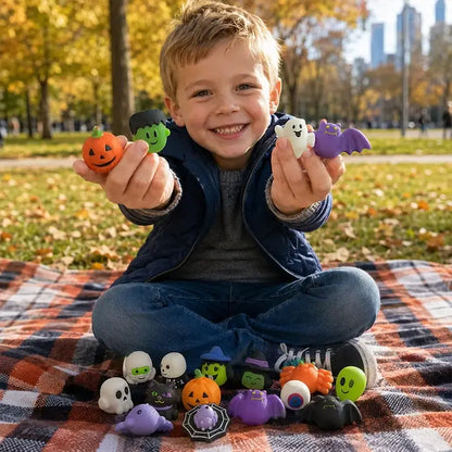 🎃 Set de Mini Figuras de Halloween – Adornos Decorativos de Fantasmas, Calabazas y Monstruos 👻