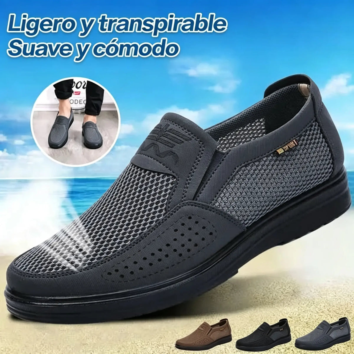 Tallas 38–48👟Zapatos para hombre 2026, transpirables y cómodos, con suela suave y antideslizante🔥