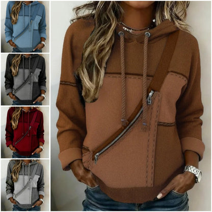 🔥【Priama zľava 30 €】🎀🎀【S-5XL】Dámska mikina s kapucňou a dlhým rukávom s potlačou