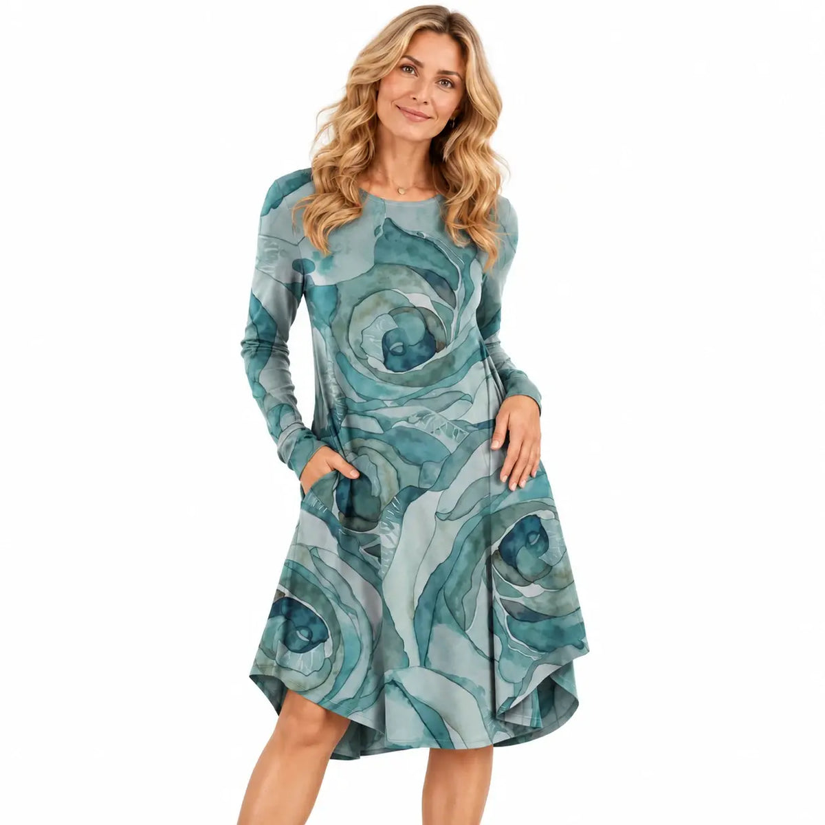 🔥【S-5XL】Vestido de otoño e invierno con estampado retro de estilo étnico