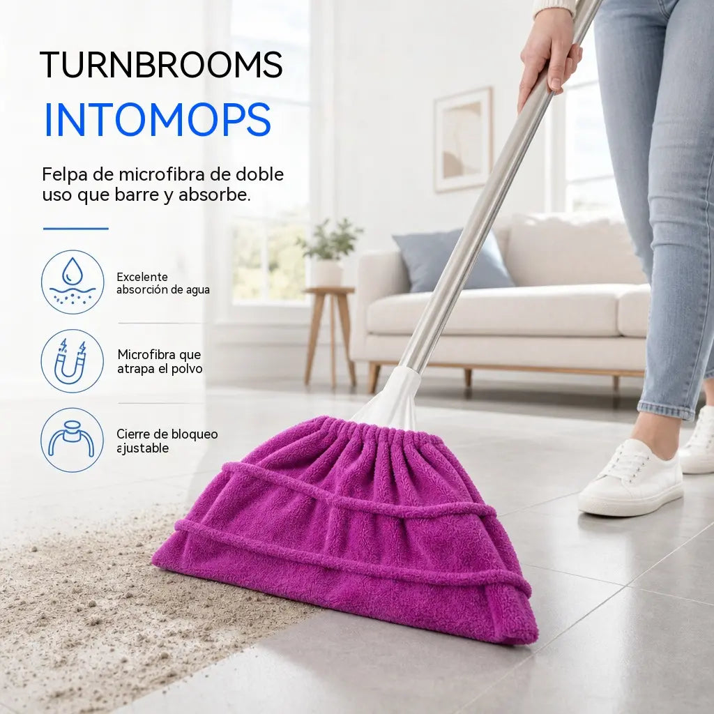 4 unidades por solo 27 €✨ ¡Limpia Más en Menos Tiempo! Fundas Reutilizables para Escoba 🧹