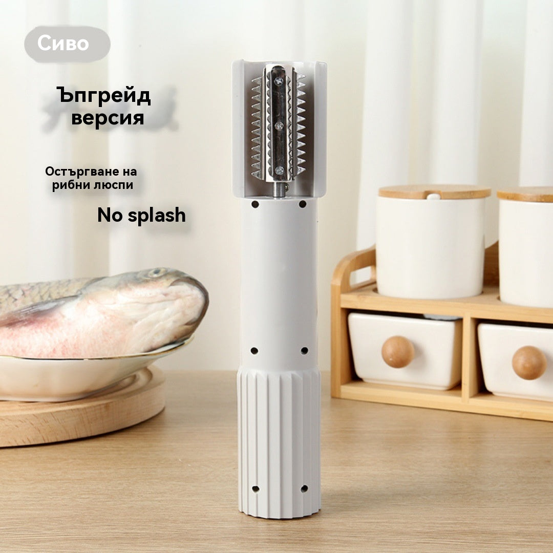 🐠Домакински електрически ръчен, напълно автоматичен скалер за риба с острие от неръждаема стомана