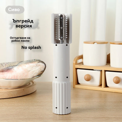 🐠Домакински електрически ръчен, напълно автоматичен скалер за риба с острие от неръждаема стомана