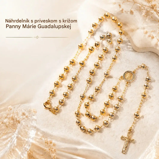 🎁👼Colgante con la cruz de Nuestra Señora de Guadalupe Collar