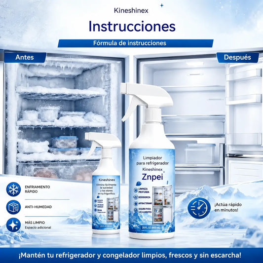 🔥【2 botellas por 27 euros】❄️ Nuevo spray descongelante (versión 2026) 🧡 Elimina rápidamente la escarcha del congelador