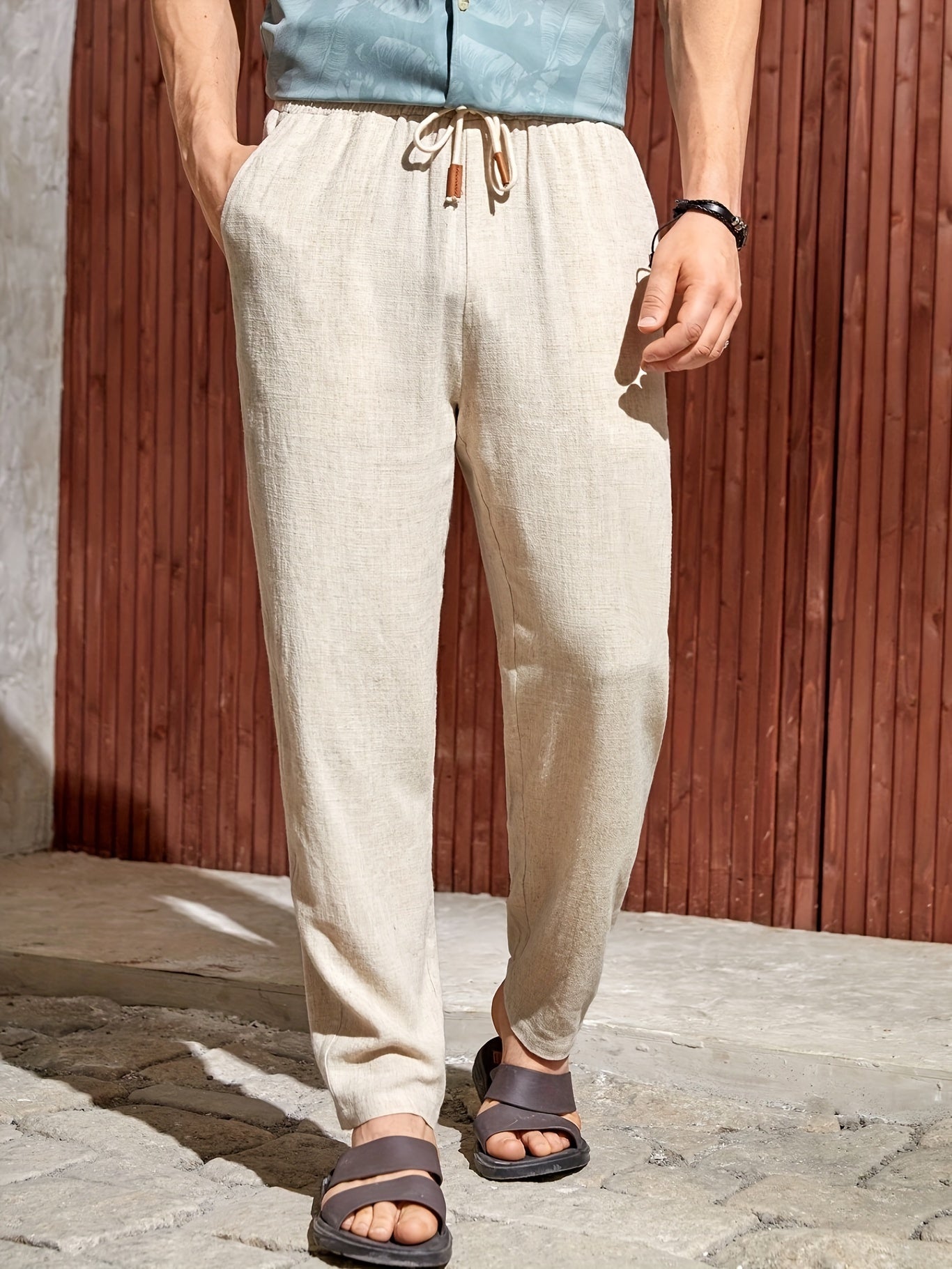 👖👖【¡Oferta por tiempo limitado】Pantalones caseros de hombre de alta calidad. Corte entallado y recto, transpirables y cómodos.