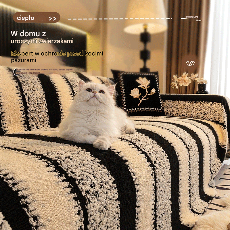 🛋️Specjalna oferta świąteczna dla rannych ptaszków:🎉 Miękka, antypoślizgowa narzuta na sofę z pluszu🍂【180130cm】【180150cm】