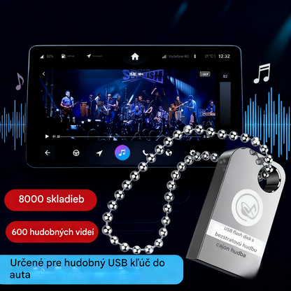 🚗🎵🎵[Music USB flash disk] obsahuje 8 000 skladieb, 600 MV a 6D zvukové efekty