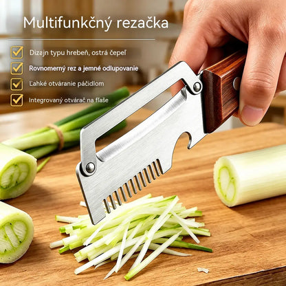 🔥Kúp 1, druhý dostaneš zadarmo (2 kusy)🧅🔪 Viacúčelová kuchynská škrabka 4 v 1: šúp a krájaj zeleninu, porcuj mäso a otváraj fľaše! 🔥