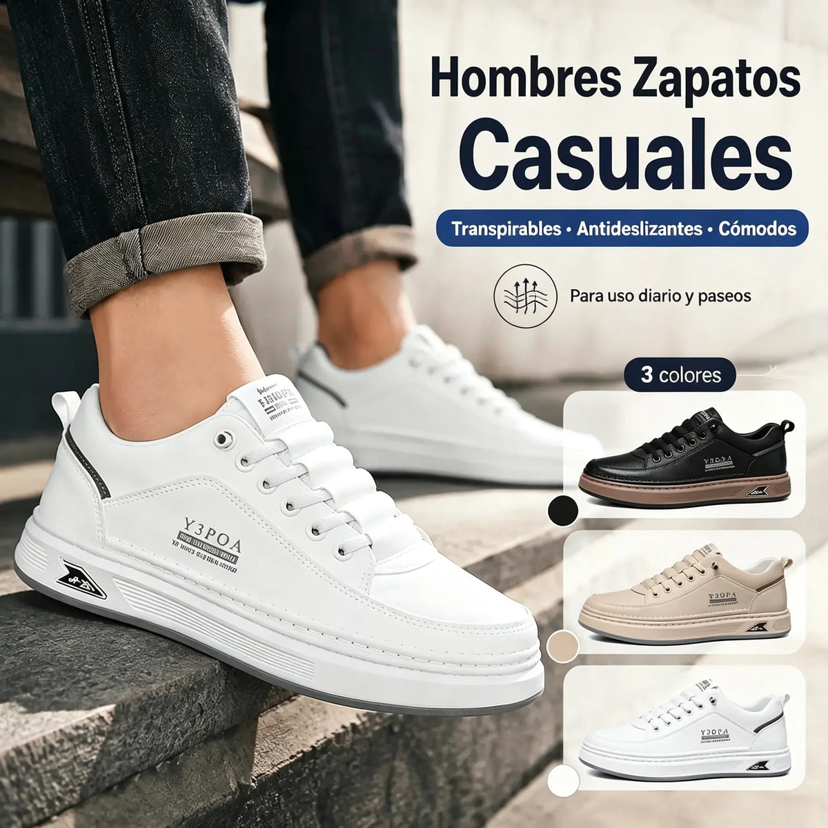 35 € el par 👞 Zapatos de piel transpirables para hombre, estilo *business-casual* (tallas 39–44)