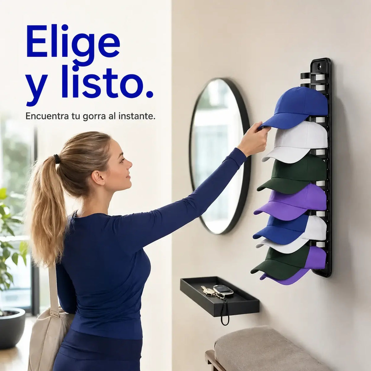 【Pack de 2】Organizador vertical para gorras que ahorra espacio