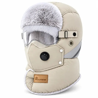 🧢👍Gorra de ciclismo con aislamiento térmico para clima frío: resistente al viento y con protección para las orejas.