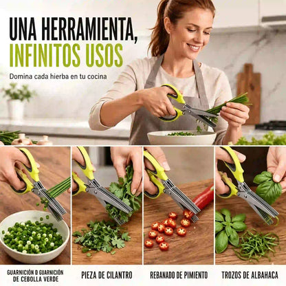 ✂️Tijeras de cocina multifuncionales de acero inoxidable de cinco capas！