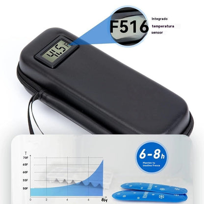 Estuche de viaje para enfriar insulina con pantalla de temperatura