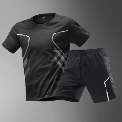 🧊【¡Último día：-50%】Chándal de seda helada de secado rápido para hombre, tallas grandes (M-5XL), ¡perfecto para el verano