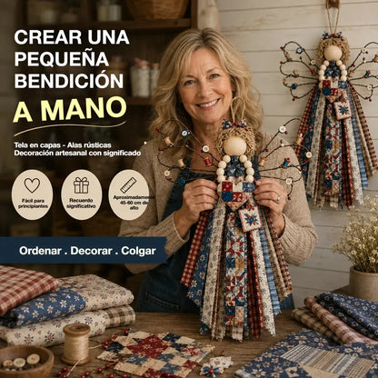 🔥ÚLTIMO DÍA 50% DE DESCUENTO - Kit DIY para colgar tela de ángel - Cose una pequeña bendición que perdurará para siempre
