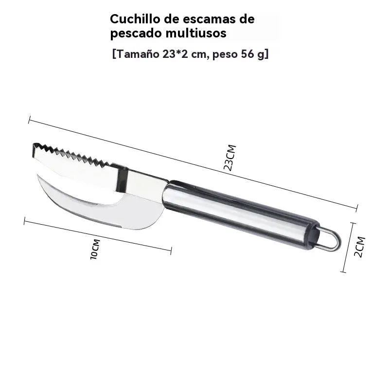 🍲🐟【Compra 1 y llévate 1 gratis】Cuchillo multifuncional de acero inoxidable, elimina eficazmente las escamas del pescado.