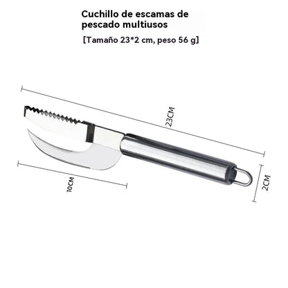 🍲🐟【Compra 1 y llévate 1 gratis】Cuchillo multifuncional de acero inoxidable, elimina eficazmente las escamas del pescado.