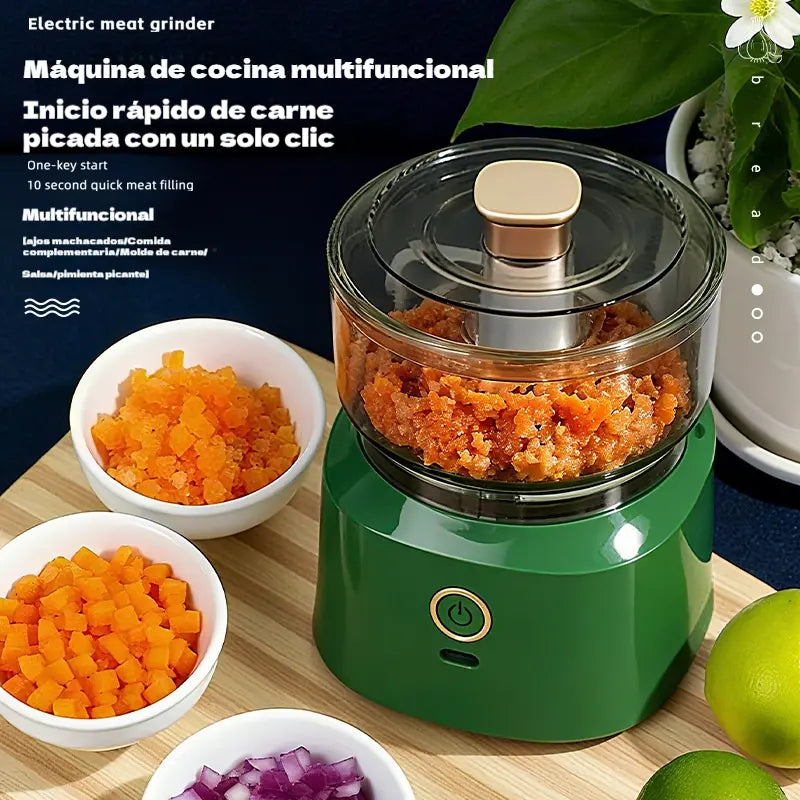 🥩🥕 Picadora eléctrica multifuncional de gran capacidad, rápida y fácil de usar