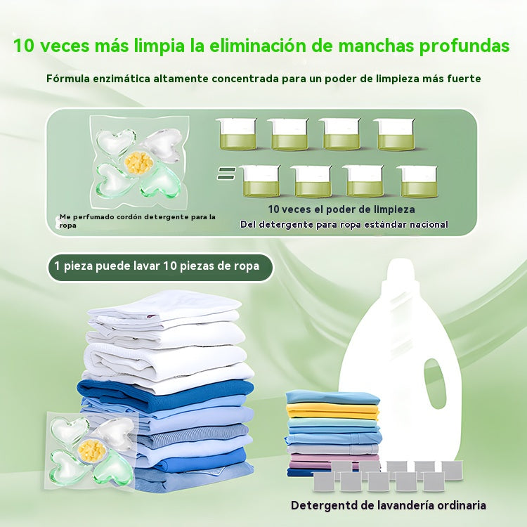 💦【Paquete de 100 cápsulas✨】Cápsulas de detergente para ropa Camellia 5 en 1 con fragancia de larga duración, ¡incluso más fragante que el perfume!
