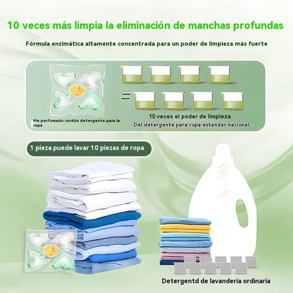 💦【Paquete de 100 cápsulas✨】Cápsulas de detergente para ropa Camellia 5 en 1 con fragancia de larga duración, ¡incluso más fragante que el perfume!