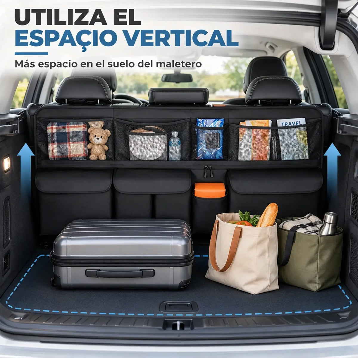 Oferta limitada: -49%🚗 Organizador colgante para el maletero – ¡Libera espacio en el suelo del maletero y mantén todo organizado! ✨📦