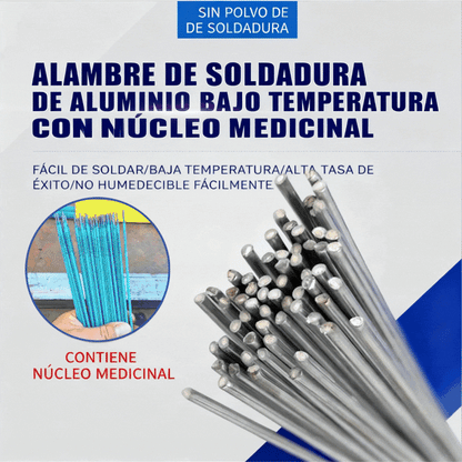 💥【50 piezas】Alambre de soldadura de aluminio de baja temperatura de 1,6 mm, soldadura y reparación de varios metales