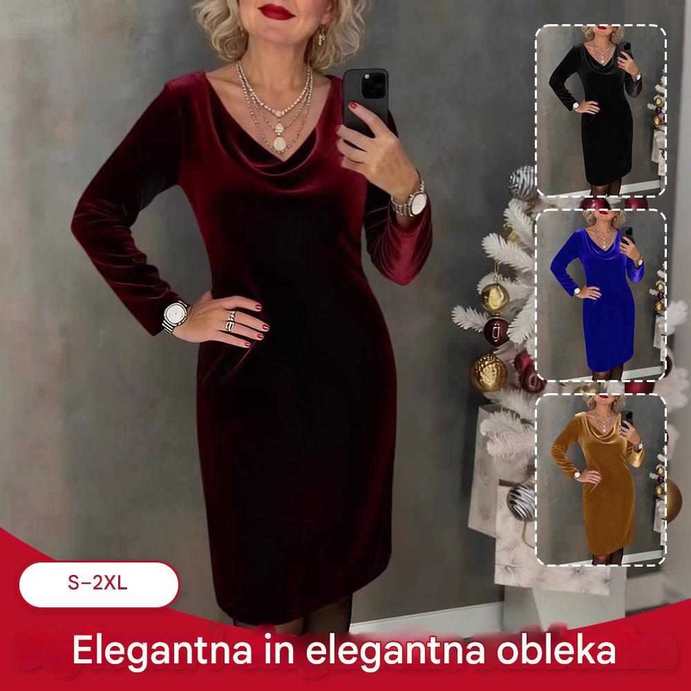 ✨ Žametna obleka 2026 | Dolgi rokavi | Seksi in eleganten stil ✨