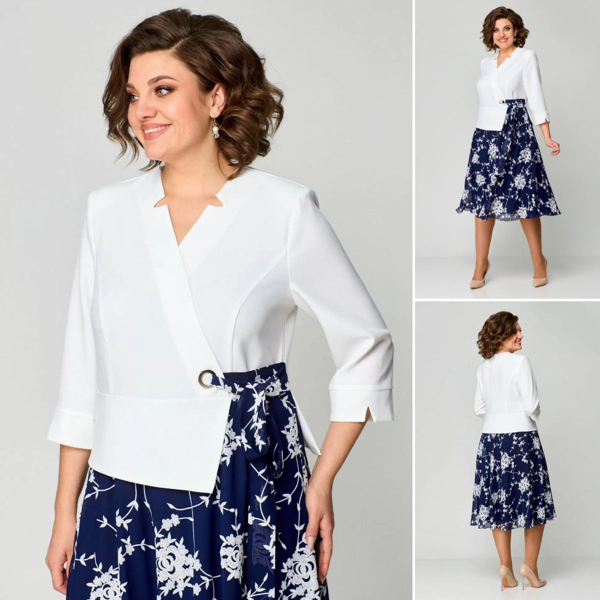 💃【S-5XL】2026 нова свежа синя и бяла рокля---💃Рокля от най-високо качество от шифон, предназначена за красиви жени