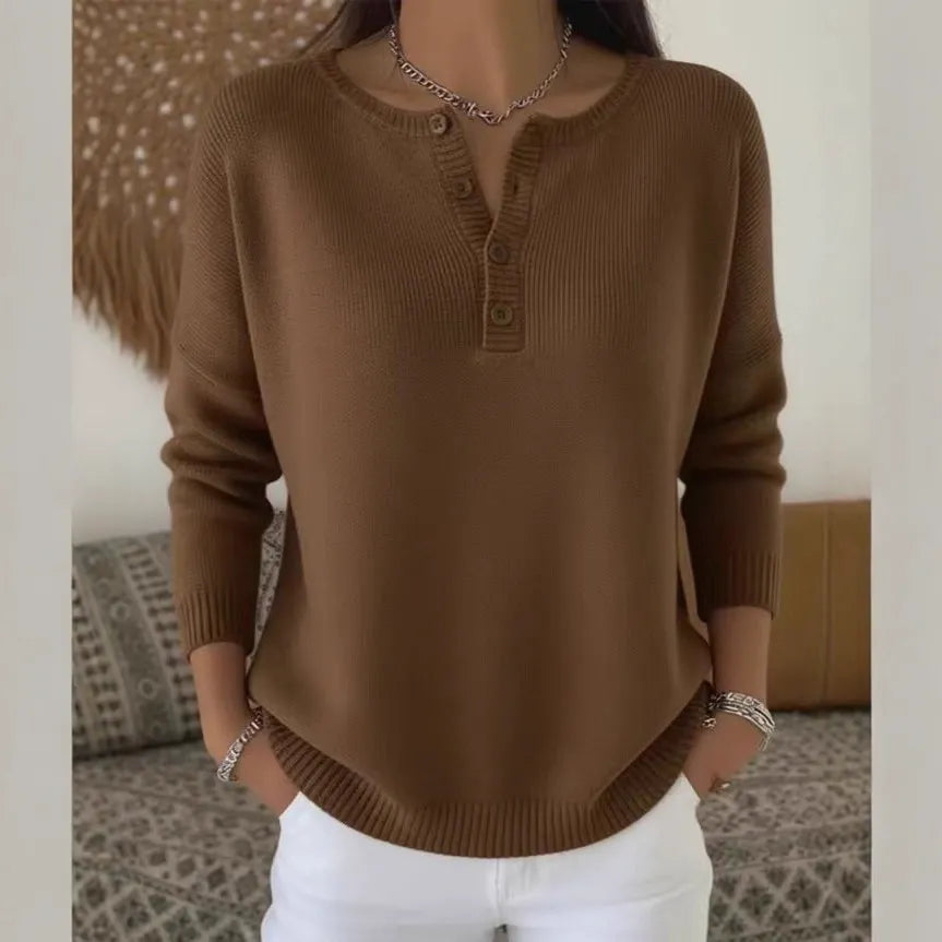 🔥 Novinka: Kvalitní pletený svetr s knoflíky (S–3XL) 🧥 Výstřih do V, extra měkký materiál ideální pro chladné zimní dny 🌨️ Objednejte hned! ✅