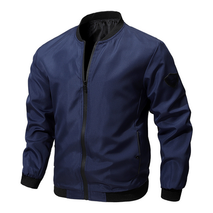 🚀🧥【50% zľava 🔥】【M–6XL】Pánska ležérna jednofarebná bomber bunda, plus veľkosť