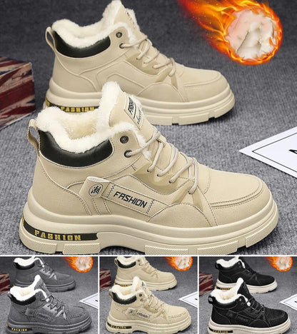 🔥🔥👞【39－44】2025 nowe męskie zimowe, pogrubione, aksamitne, ciepłe buty Martin