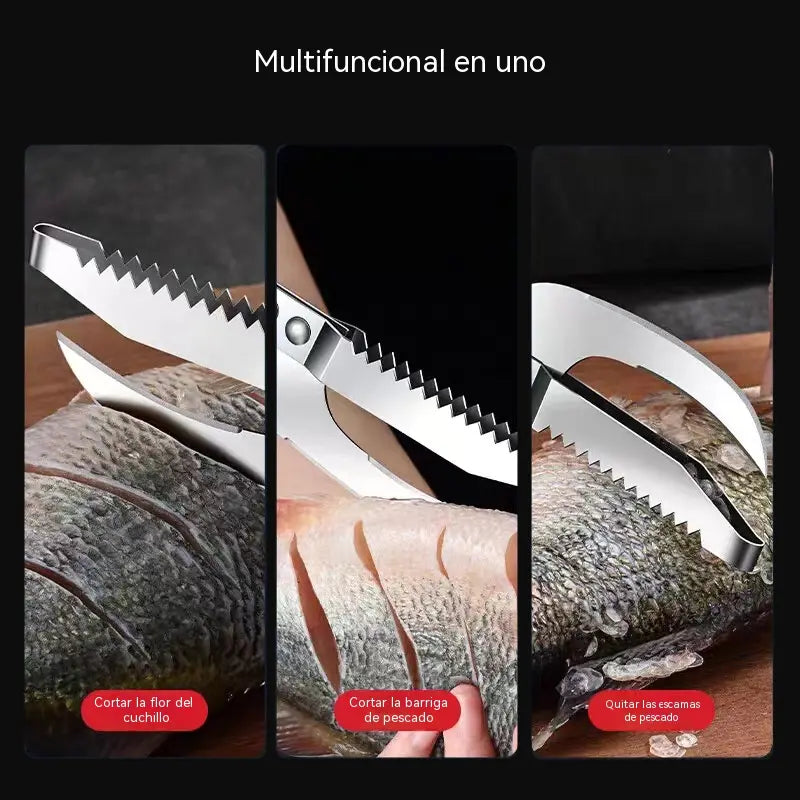 🍲🐟【Compra 1 y llévate 1 gratis】Cuchillo multifuncional de acero inoxidable, elimina eficazmente las escamas del pescado.
