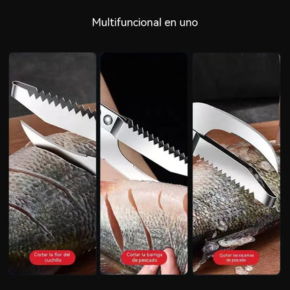 🍲🐟【Compra 1 y llévate 1 gratis】Cuchillo multifuncional de acero inoxidable, elimina eficazmente las escamas del pescado.