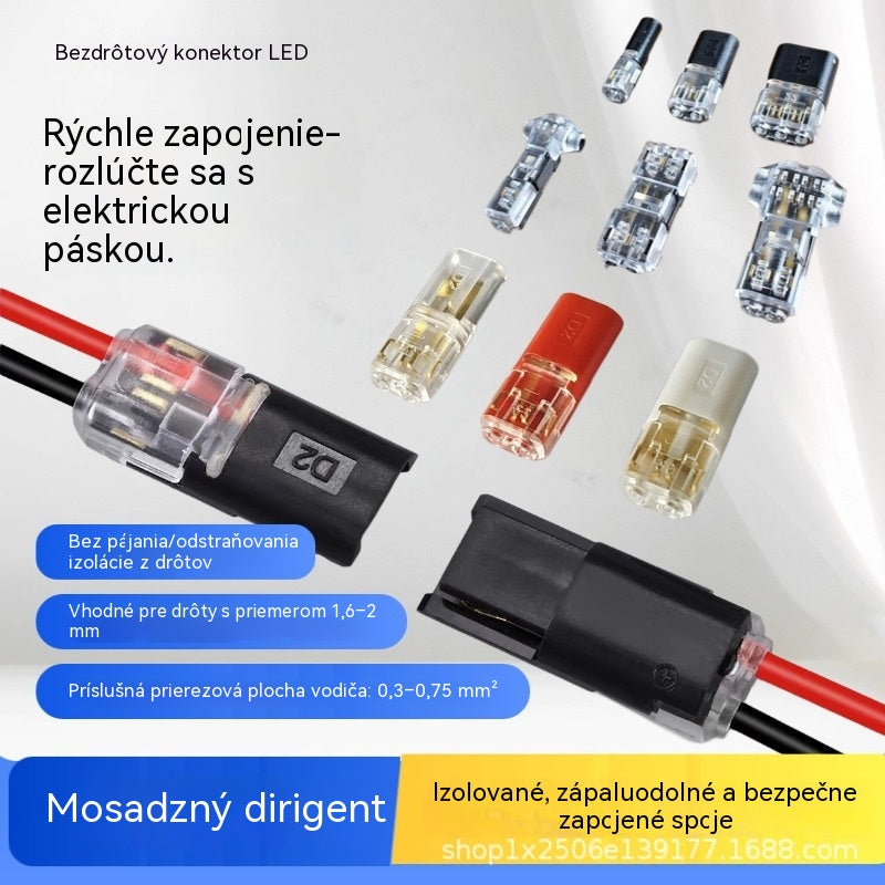 🥳 50% zľava! ⏰ 【50 kusov skladom】Konektor kábla bez odizolovania, s uzamykateľnou prackou, bezpečným uzáverom a protišmykovou úpravou ⚡️