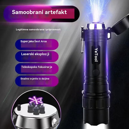 🎁🎁Dvije u jednoj luč za samoodbranu s električnim lukom