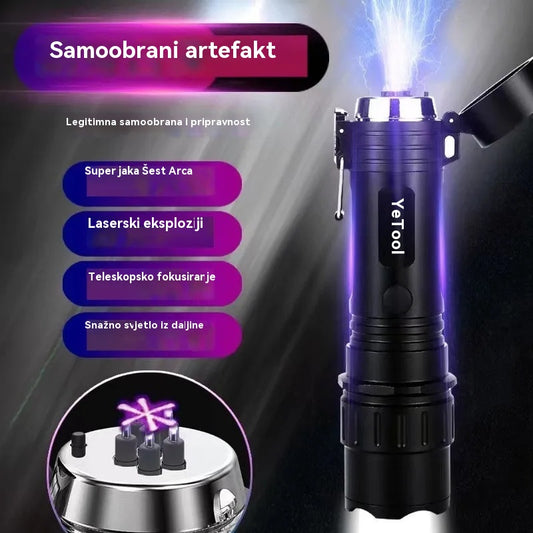 🎁🎁Dvije u jednoj luč za samoodbranu s električnim lukom