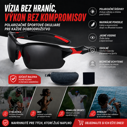 🔥2 kusy za 23 eur💥【Kúpte jeden a druhý dostanete zadarmo】🕶️Polarizované športové slnečné okuliare s priestorovým aerodynamickým dizajnom