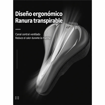 🚲Funda para sillín de bicicleta de montaña, fabricada en cuero de silicona grueso e impermeable, ultrasuave.