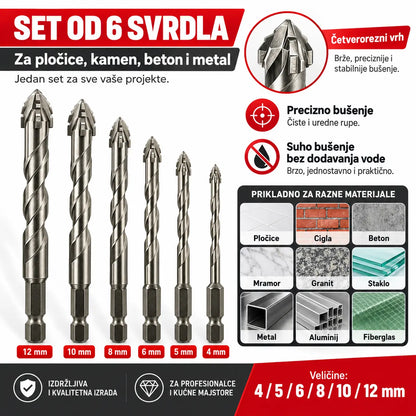 🔥Vruća ponuda 2026🔥 Set ekscentričnih svrdala s 4 žljeba za teške uvjete rada