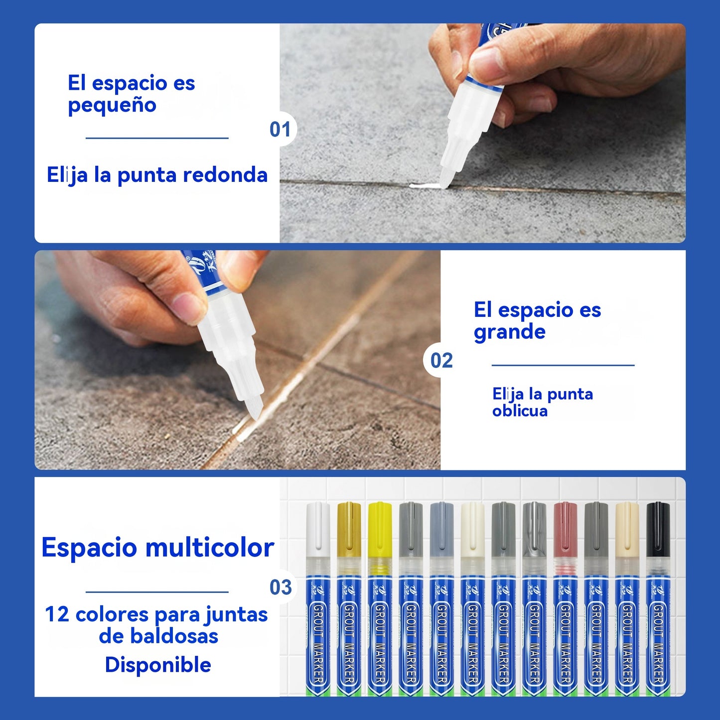 【Compra 1 y llévate 3 gratis】🔥Lápiz para lechada de baldosas de cerámica resistente al moho y al agua