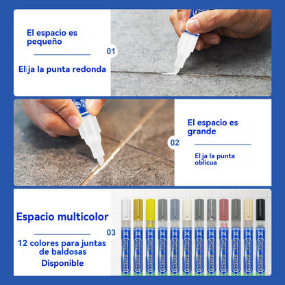 【Compra 1 y llévate 3 gratis】🔥Lápiz para lechada de baldosas de cerámica resistente al moho y al agua