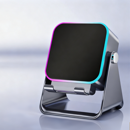 🔥📢 SLEVA 50 %! Bluetooth reproduktor 5 v 1 s bezdrátovým nabíjením a nastavitelným držákem na telefon 🎶⚡