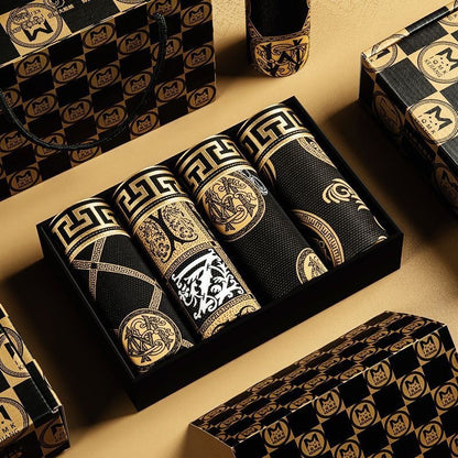 🚹✅💥【40–140 kg】Dihajoče spodnje perilo iz ledeniškega svile za moške, udobno brezšivno spodnje perilo, večje velikosti, moderen potisk