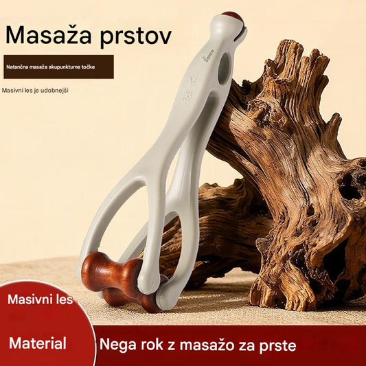 🎁💸【Kupite 2, dobite 2 gratis】🌿 Masažer za prste iz masivnega lesa: Valjčki iz naravnega lesa pomagajo odblokirati meridiane sklepov in lajšajo utrujenost rok.